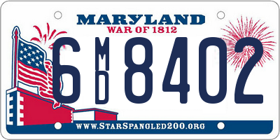 MD license plate 6MD8402