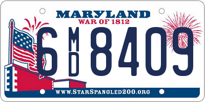 MD license plate 6MD8409