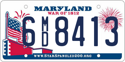 MD license plate 6MD8413