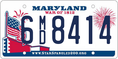 MD license plate 6MD8414