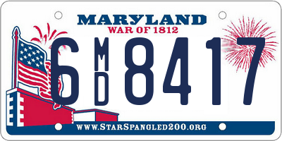 MD license plate 6MD8417