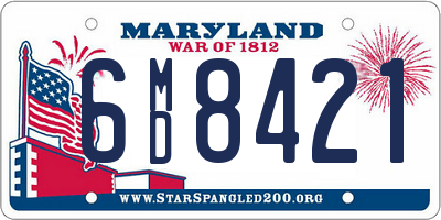 MD license plate 6MD8421