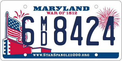 MD license plate 6MD8424