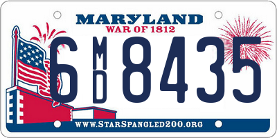 MD license plate 6MD8435