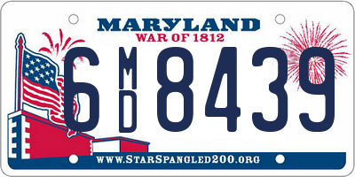 MD license plate 6MD8439