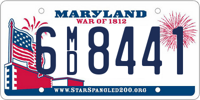 MD license plate 6MD8441