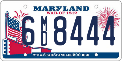 MD license plate 6MD8444