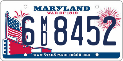 MD license plate 6MD8452