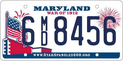 MD license plate 6MD8456