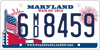 MD license plate 6MD8459