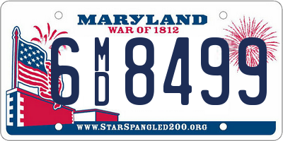 MD license plate 6MD8499