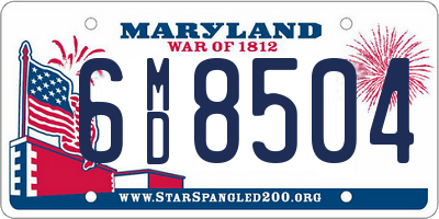 MD license plate 6MD8504