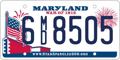 MD license plate 6MD8505