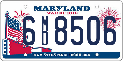 MD license plate 6MD8506