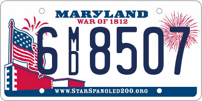 MD license plate 6MD8507