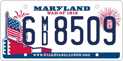 MD license plate 6MD8509