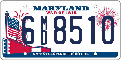 MD license plate 6MD8510