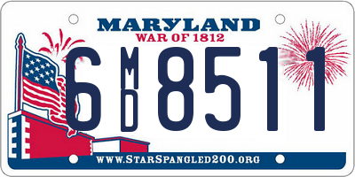 MD license plate 6MD8511