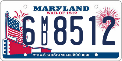 MD license plate 6MD8512