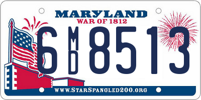 MD license plate 6MD8513