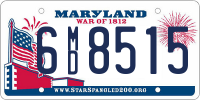 MD license plate 6MD8515