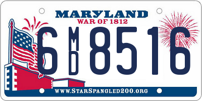 MD license plate 6MD8516