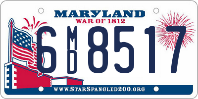 MD license plate 6MD8517