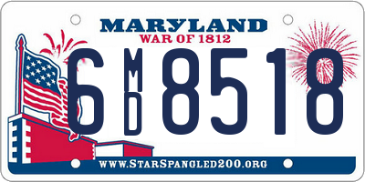 MD license plate 6MD8518