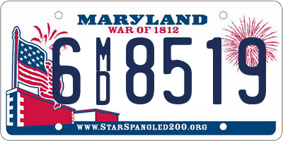 MD license plate 6MD8519