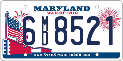 MD license plate 6MD8521