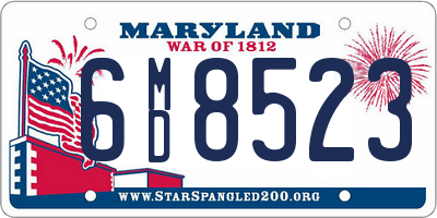 MD license plate 6MD8523