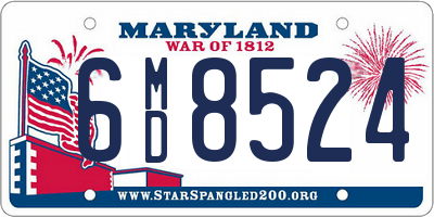 MD license plate 6MD8524