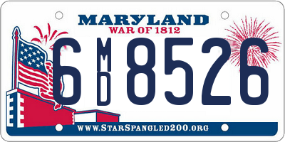 MD license plate 6MD8526