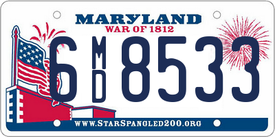 MD license plate 6MD8533