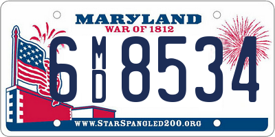 MD license plate 6MD8534