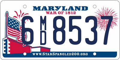 MD license plate 6MD8537