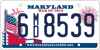 MD license plate 6MD8539