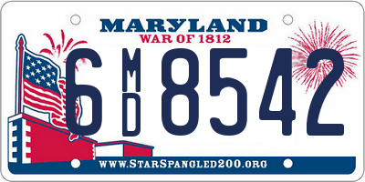 MD license plate 6MD8542