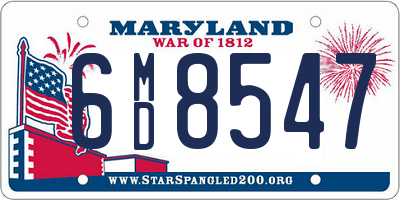 MD license plate 6MD8547