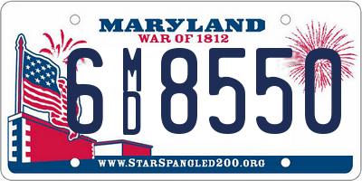 MD license plate 6MD8550