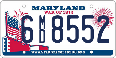 MD license plate 6MD8552