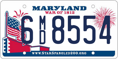 MD license plate 6MD8554