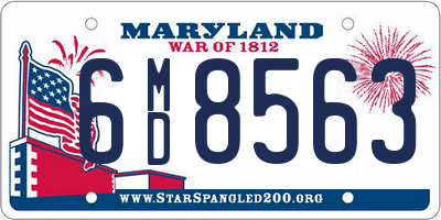 MD license plate 6MD8563