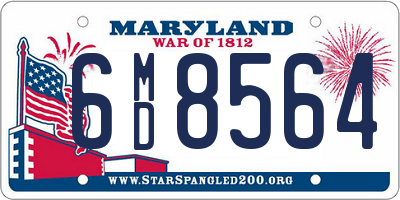 MD license plate 6MD8564