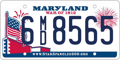 MD license plate 6MD8565