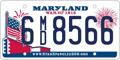 MD license plate 6MD8566