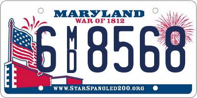 MD license plate 6MD8568