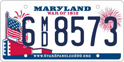 MD license plate 6MD8573