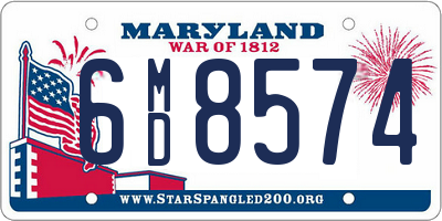 MD license plate 6MD8574