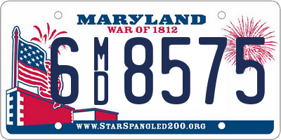 MD license plate 6MD8575